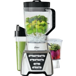 Oster 3-In-1 Kitchen System Blender/Food Processor Combo With 1200W Motor, Silver/Black