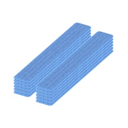 Gritt Commercial Premium Microfiber Hook & Loop Wet Mop Pads, 36", Blue, Pack Of 12 Pads