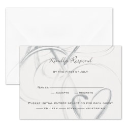 Custom Shaped Wedding & Event Response Cards With Envelopes, 4-7/8" x 3-1/2", Painted Hearts, Box Of 25 Cards