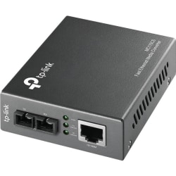TP-LINK MC110CS - Fast Ethernet SFP to RJ45 Fiber Media Converter - Fiber to Ethernet Converter - 10/100Mbps RJ45 Port to 100Base-FX Single-Mode Fiber