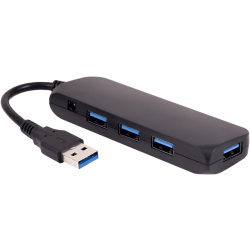 Ativa 4-Port USB 3.0 Charging Hub, Black, 41513