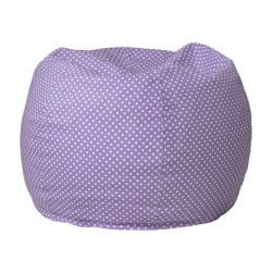 Flash Furniture Small Bean Bag Chair For Kids And Teens, Lavender Dot