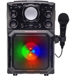 Karaoke USA GQ410 Portable MP3 Karaoke Player With Bluetooth®, 14-1/4"H x 9"W x 9-1/4"D