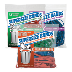 Alliance Rubber SuperSize Bands™, Assorted Colors/Sizes, Bag Of 24