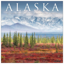 2026 Willow Creek Press Art & Design Monthly Wall Calendar, 12" x 12", Alaska, January To December, 55311