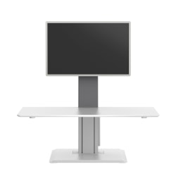 WorkPro® Perform Desk Riser By Humanscale, Single Monitor, White