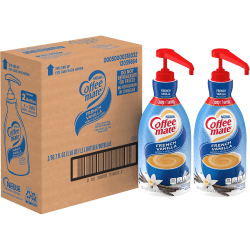 Coffee Mate French Vanilla Concentrated Coffee Creamer Pump, 1.5 L, Carton Of 2 Bottles