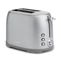 Betty Crocker 2-Slice Extra-Wide-Slot Multi-Function Toaster, Silver