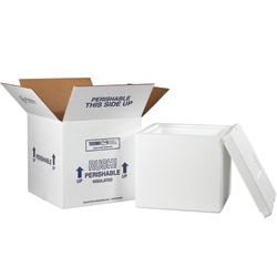 Partners Brand Brand Insulated Shipping Kit, 11 1/2"H x 12"W x 12"D, White
