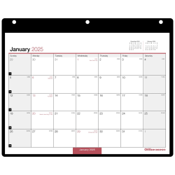 2025 Office Depot Monthly Wall Calendar, 11" x 8", Traditional, January 2025 To December 2025, OD201200