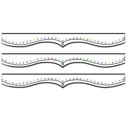 Creative Teaching Press EZ Border, 2-3/4" x 24" Strips, Color Dotted Swirl, 48 Feet Per Pack, Set Of 3 Packs
