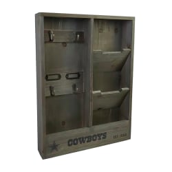 Imperial NFL Wall Mounted Wood Organizer, 19"H x 14-1/4"W x 2-3/4"D, Dallas Cowboys