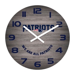 Imperial NFL Weathered Wall Clock, 16", New England Patriots