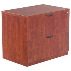 Alera® Valencia 35"W Lateral 2-Drawer File Cabinet, Medium Cherry