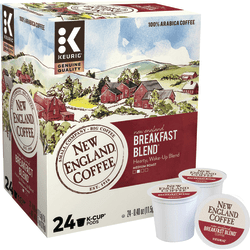 New England Coffee Single-Serve K-Cups, Medium Roast, New England Breakfast Blend, Box Of 24 K-Cups