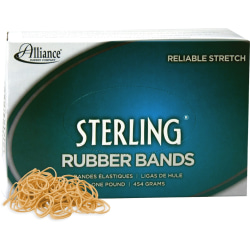 Alliance Rubber 24105 Sterling Rubber Bands, Size #10, 1 1/4" x 1/16", Natural Crepe, Approximately 5000 Bands