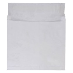 JAM Paper® Tyvek® Booklet 13"H x 10"W x 2"D Envelopes, Peel & Seal Closure, White, Pack Of 100 Envelopes