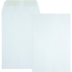 Quality Park® Catalog Envelopes, Gummed Closure, 6" x 9", White, Box Of 500