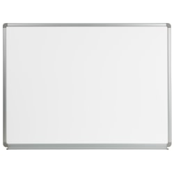 Flash Furniture Magnetic Dry-Erase Whiteboard, 36" x 48", Aluminum Frame With Silver Finish