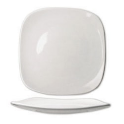 International Tableware Quad™ Square Porcelain Plates, 7" x 7", White, Case Of 24 Plates