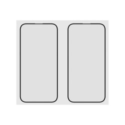 Peel - Screen protector for cellular phone - 3D - glass - frame color black (pack of 2) - for Apple iPhone 16