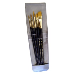 Princeton Real Value Series 9139 Brush Set, Assorted Sizes, Synthetic, Blue, Set Of 5