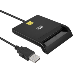 Adesso Smart Card Reader - Contact - Cable - USB 2.0 - Banking - TAA Compliant