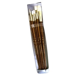 Princeton Real Value Series 9148 Brush Set, Assorted Sizes, Synthetic, Brown, Set Of 6
