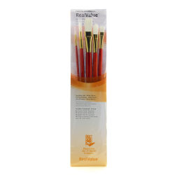 Princeton Real Value Series 9155 Brush Set, Assorted Sizes, Synthetic, Orange, Set Of 5