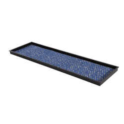 Anji Mountain 4-Pair Rubber Boot Tray, Blue/Ivory/Black
