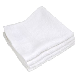 Spa and Comfort Washcloths, 13" x 13", White, Pack Of 12 Washcloths