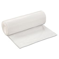 Interplast Group Low Density Commercial Can Liners, 60 gal, 0.7 mil, 38" x 58", White, Interleaved Roll, 25 Bags/Roll, 4 Rolls/Carton