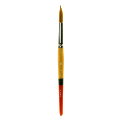 Princeton Snap Paint Brush, Series 9650, Size 16, Round, Golden Taklon, Synthetic, Multicolor