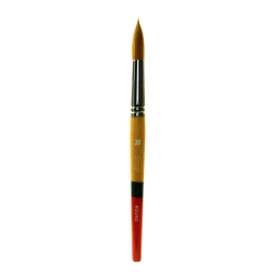 Princeton Snap Paint Brush, Series 9650, Size 20, Round, Golden Taklon, Synthetic, Multicolor