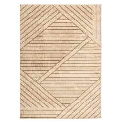 Anji Mountain Area Rug, 5' x 7', Cream/Brown Parallel Lines