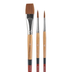 Princeton Snap Paint Brush Set, Set #2, Assorted Bristles, Synthetic, Multicolor
