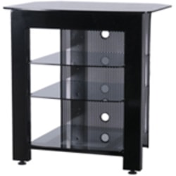 Sanus Steel AV Foundations SFA29 - Stand - for TV / AV System - steel, tempered glass - black - screen size: 17"-32" - floor-standing