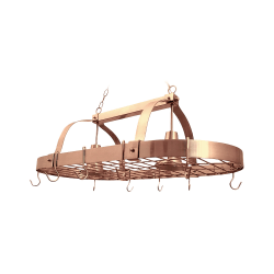 Elegant Designs 2-Light Hanging Downlight Pot Rack, 13-1/2"H, Copper