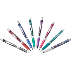 Pentel® EnerGel™ RTX Retractable Liquid Gel Pen, Medium Point, 0.7 mm, Assorted Barrel, Assorted Ink