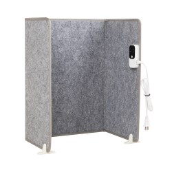 Mind Reader Under Desk Space Heater, 20-3/4" x 37-3/4", Gray