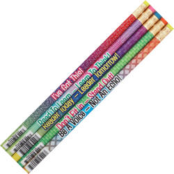 J.R. Moon Pencil Co. Motivate Me Pencils, No. 2, Medium, Multicolor, Box Of 144 Pencils