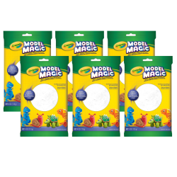 Crayola Model Magic Modeling Compound, 4 oz., White, Set Of 6 Packs