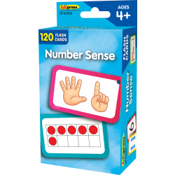 Teacher Created Resources Flash Cards, Number Sense, 3-1/8" x 5-1/8", Total Qty 120