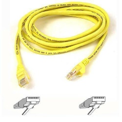 Belkin Cat5e Patch Cable - RJ-45 Male Network - RJ-45 Male Network - 3ft - Yellow, A3L79103YLWS