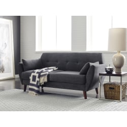 Serta® Artesia Collection Sofa, Slate Gray/Chestnut