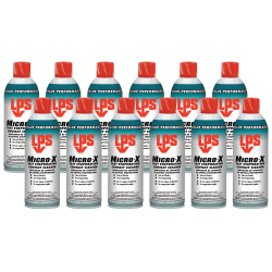 Micro-X Fast Evaporating Aerosol Contact Cleaner, 11 Oz Can, Case Of 12