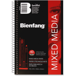 Bienfang Mixed Media Pad, 5-1/2" x 8-1/2", White, Pad Of 40 Sheets