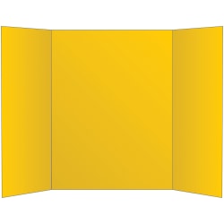 Office Depot® Brand 2-Ply Tri-Fold Project Board, 36" x 48", Yellow