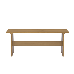 Linon Payson Wooden Backless Bench, 17"H x 42-1/8"W x 12"D, Honey