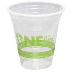 Karat Earth PLA Plastic Cups, 12 Oz, Clear, Pack Of 1,000 Cups